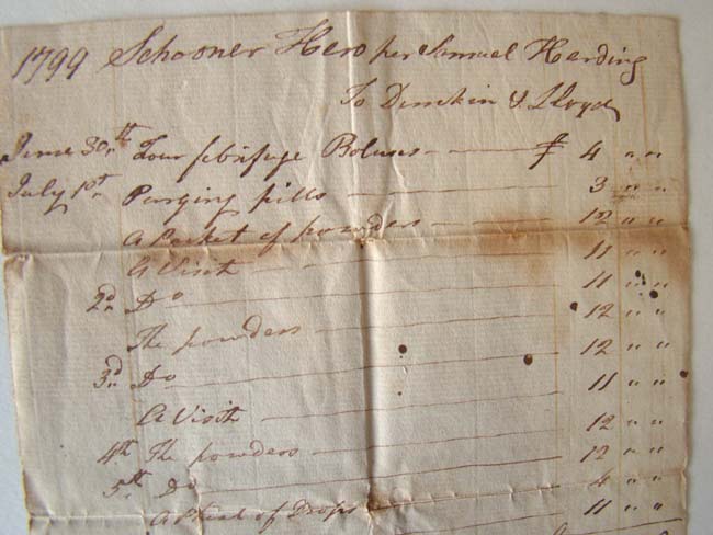 A group of four maritime shipping documents issued to Capt. Samuel Harding between 1799 and 1810. — image 2